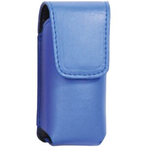 Blue Leatherette Holster for Li’L Guy Stun Full Image Closed View