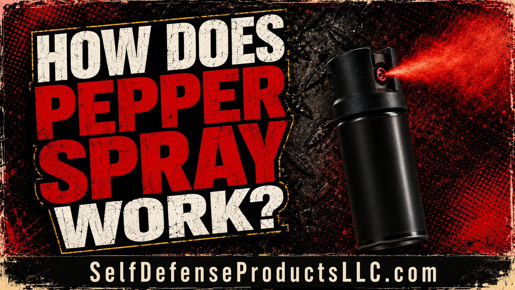 How does pepper spray work — OC canister deploying red mist